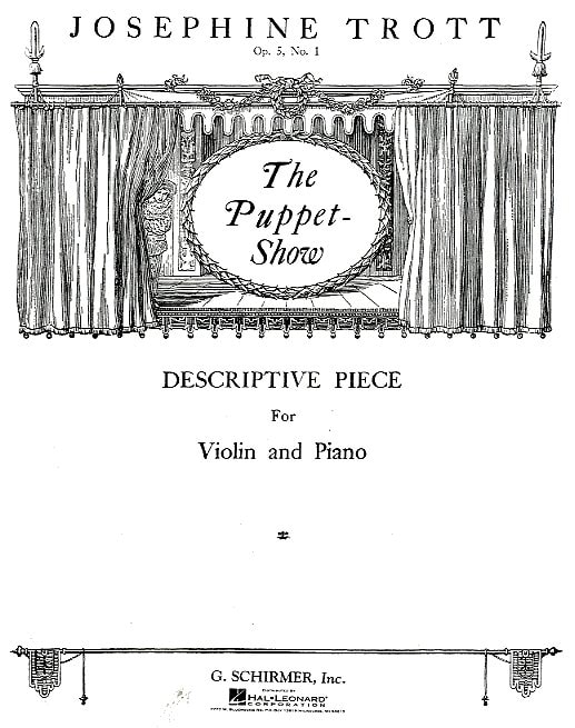 Trott: Puppet Show Opus 5/1 for Violin published by Schirmer