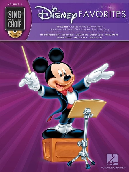Sing With The Choir Volume 7: Disney Favorites published by Hal Leonard (Book And CD)