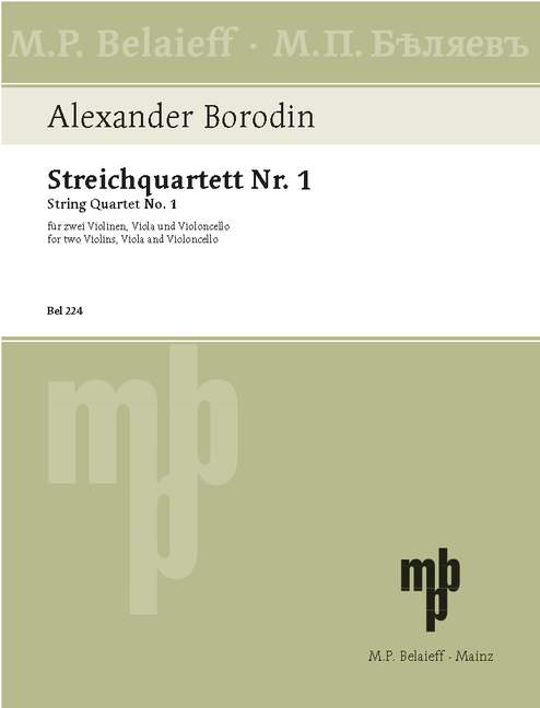 Borodin: String Quartet Number 1 in A published by Belaieff