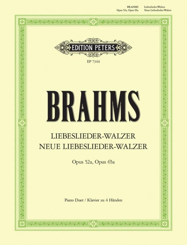 Brahms: Liebeslieder Waltzes for Piano Duet published by Peters Edition