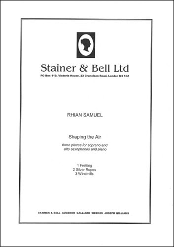 Samuel: Shaping the Air for Soprano and Alto Saxophone published by Stainer & Bell