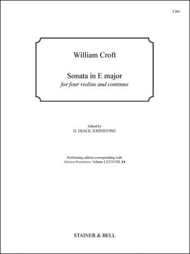 Croft: Sonata in E major for Four Violins and Continuo published by Stainer & Bell