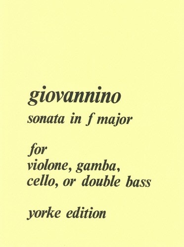 Giovannino: Sonata in F for Double Bass published by Yorke