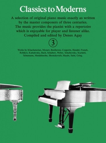 Classics To Moderns 3 for Piano published by York