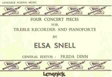 Snell: Four Concert Pieces for Treble Recorder published by Lengnick