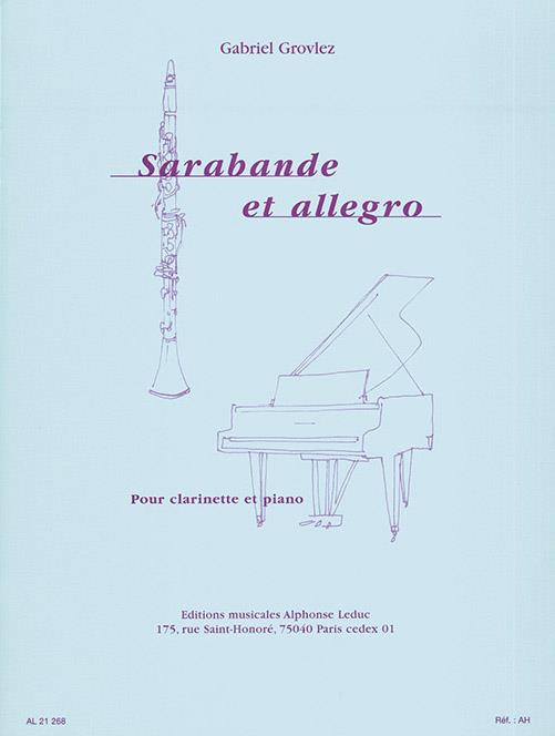 Grovlez: Sarabande Et Allegro for Clarinet published by Leduc