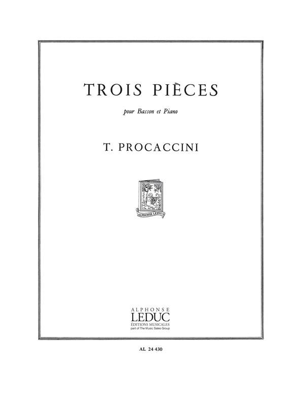 Procaccini: 3 Pieces for Bassoon published by Leduc