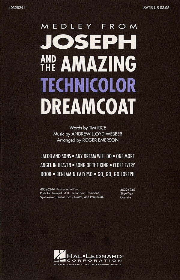 Lloyd Webber: Joseph & the Amazing Technicolor Dreamcoat Medley SATB