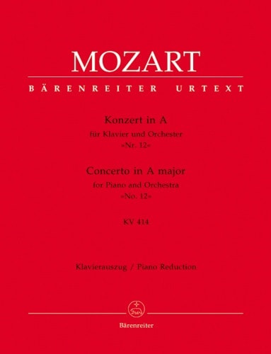 Mozart: Concerto No 12 in A  KV414 for 2 Pianos published by Barenreiter
