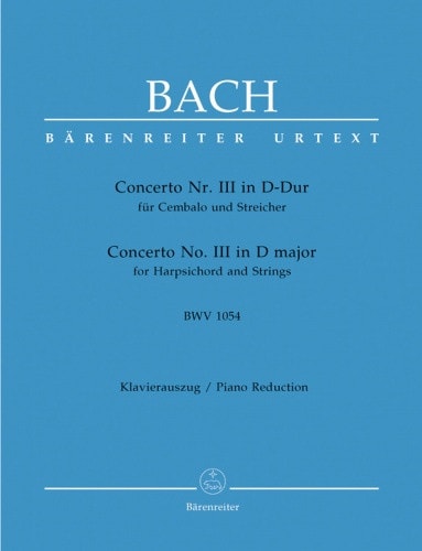 Bach: Concerto for Keyboard No.3 in D (BWV 1054) published by Barenreiter