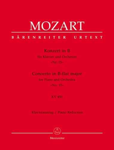 Mozart: Concerto No 15 in Bb  KV450 for 2 Pianos published by Barenreiter