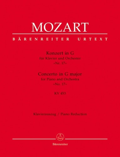 Mozart: Concerto No 17 in G  KV453 for 2 Pianos published by Barenreiter