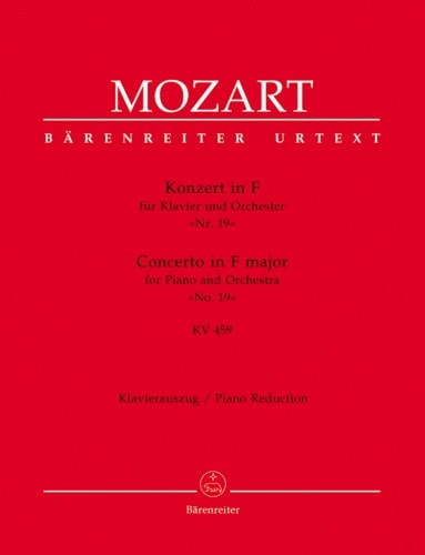 Mozart: Concerto No 19 in F  KV459 for 2 Pianos published by Barenreiter