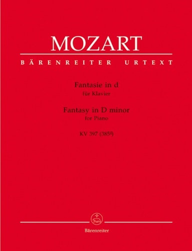 Mozart: Fantasia in D Minor K397 for Piano published by Barenreiter