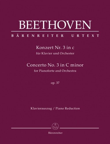 Beethoven: Piano Concerto No.3 in C Minor Opus 37 published by Barenreiter