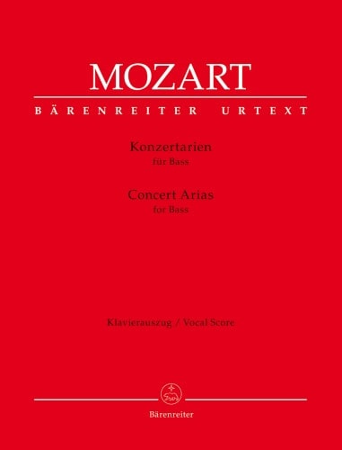 Mozart: Concert Arias for Bass published by Barenreiter