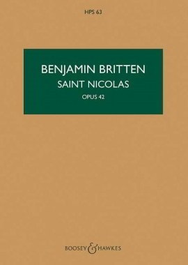 Britten: Saint Nicolas (Study Score) published by Boosey & Hawkes