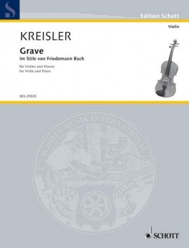 Kreisler: Grave for Violin published by Schott