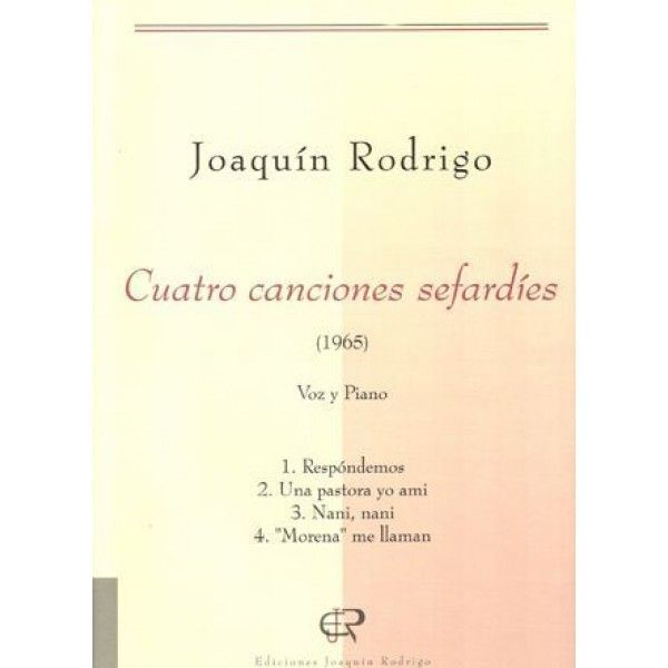 Rodrigo: Cuatro conciones sefardes published by EJR