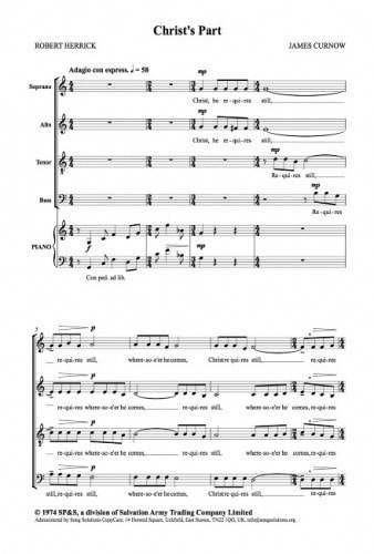 Curnow: Christ's Part SATB published by Salvationist Publishing