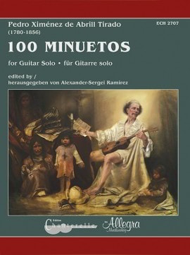 Ximnez de Abrill Tirado: 100 Minuetos for Guitar published by Chanterelle