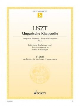 Liszt: Hungarian Rhapsody No 2 for Piano Duet published by Schott