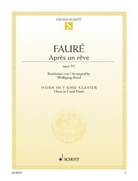 Faure: Apres un reve for French Horn published by Schott