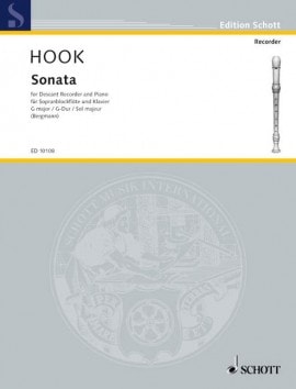 Hook: Sonata in G for Descant Recorder published by Schott