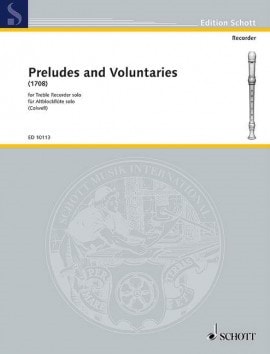 Preludes and Voluntaries for Treble Recorder published by Schott