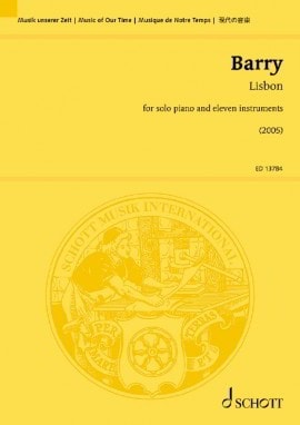 Barry: Lisbon (Study Score) published by Schott
