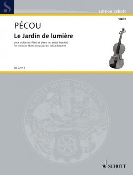 Pecou: Le Jardin de lumire for Violin published by Schott