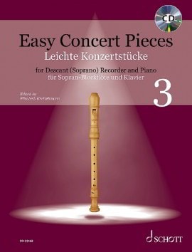 Easy Concert Pieces 3 - Recorder published by Schott (Book & CD)