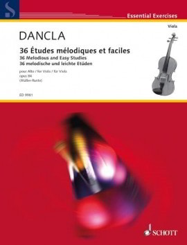 Dancla:  36 Melodious and Easy Studies Opus 84 for Viola published by Schott