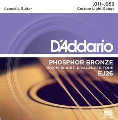 EJ26 Phosphor Bronze Acoustic Guitar String Set (Custom Light)