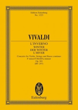 Vivaldi: The Four Seasons (Winter) Opus 8/4 RV 297 / PV 442 (Study Score) published by Eulenburg