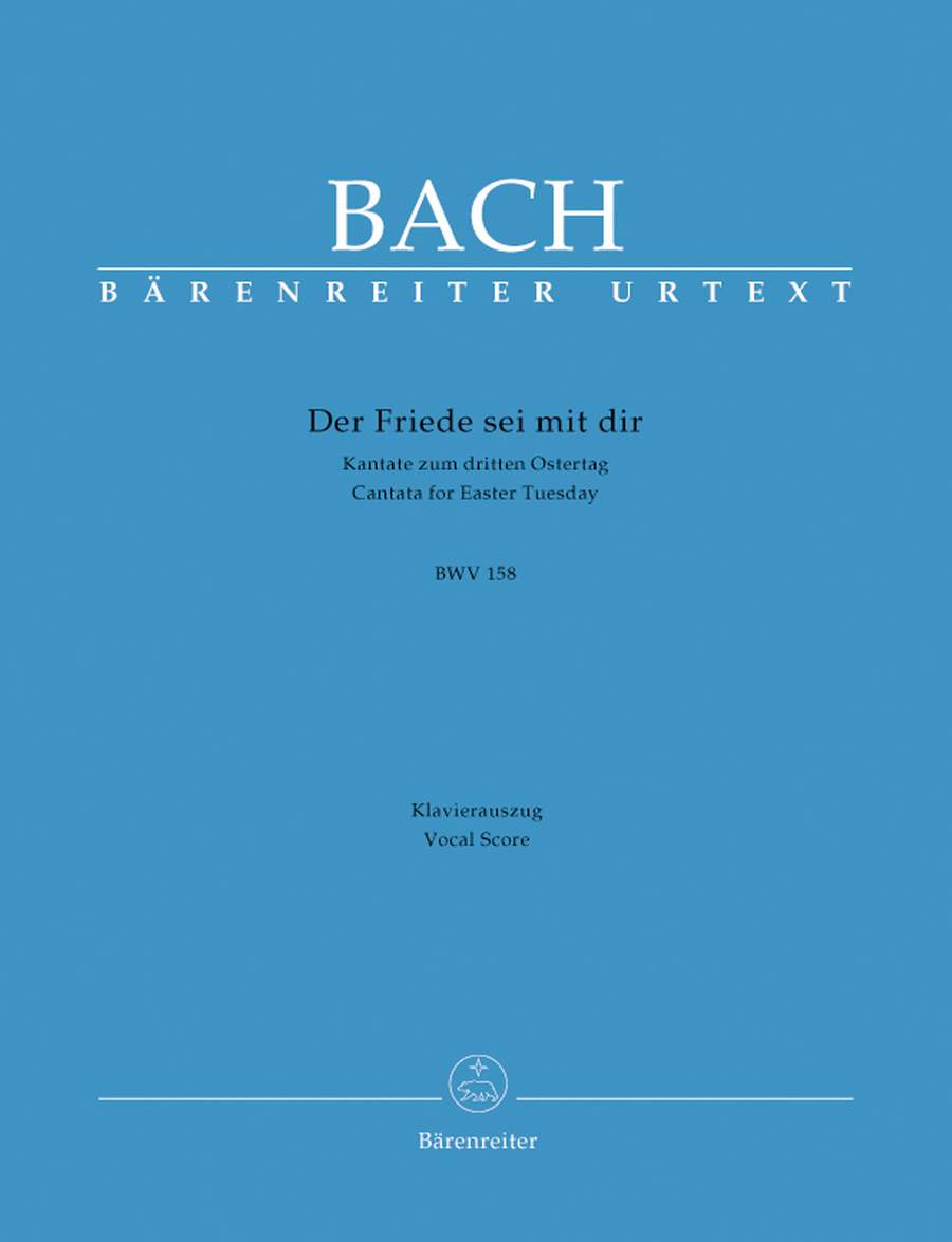 Bach: Cantata No 158: Der Friede sei mit dir (BWV 158) published by Barenreiter Urtext - Vocal Score