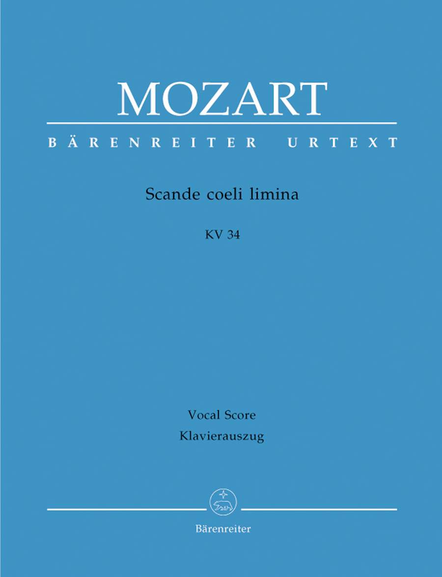 Mozart: Scande coeli limina (K34) published by Barenreiter Urtext - Vocal Score