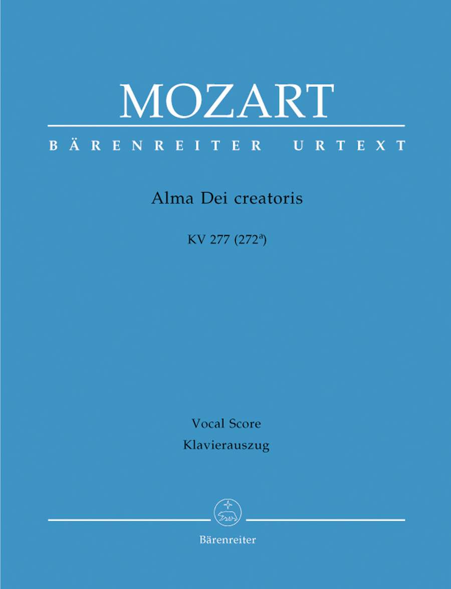 Mozart: Alma Dei creatoris (K277) published by Barenreiter Urtext - Vocal Score