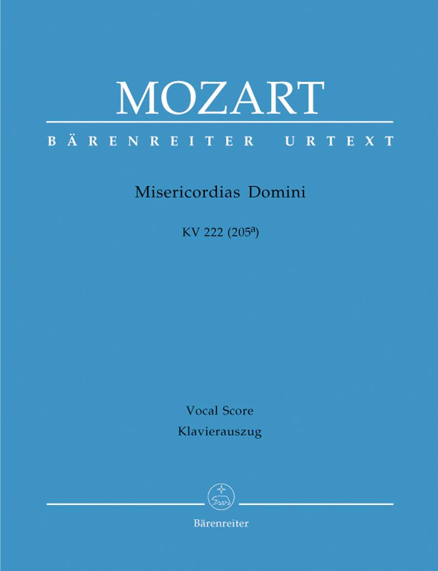 Mozart: Misericordias Domini (K222/205a) published by Barenreiter Urtext - Vocal Score
