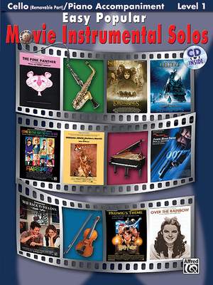 Easy Popular Movie Solos Level 1 - Cello published by Alfred (Book & CD)