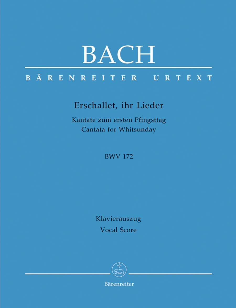 Bach: Cantata No 172: Erschallet, ihr Lieder (C maj) (BWV 172) published by Barenreiter Urtext - Vocal Score