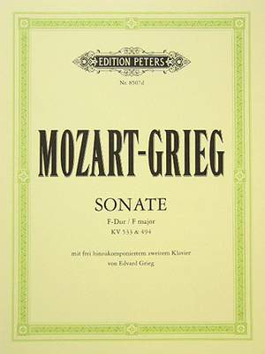 Mozart: Sonata in F major K533 (with Rondo K494) for Two Pianos published by Peters