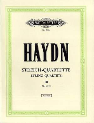 Haydn: Complete String Quartets Volume 3 published by Peters