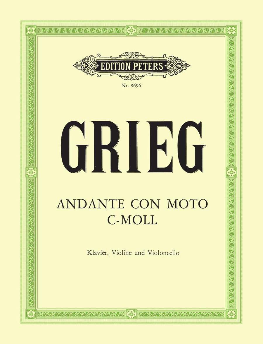 Grieg: Andante con Moto in C minor published by Peters