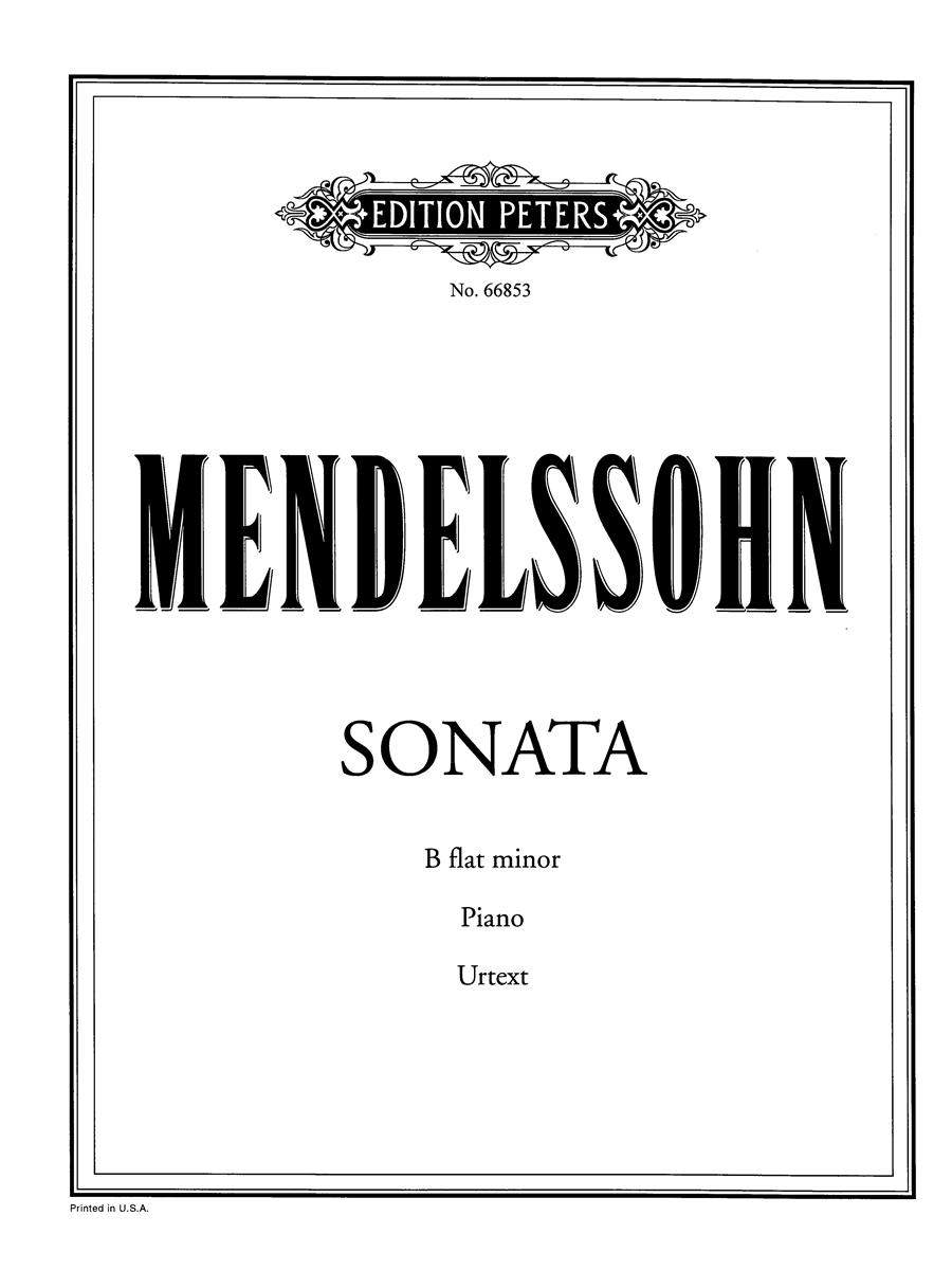 Mendelssohn: Sonata in Bb minor Opus 106 for Piano published by Peters
