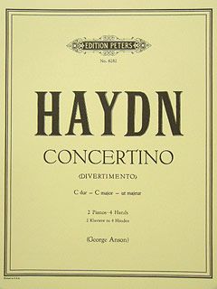 Haydn: Concertino in C Hob. XIV:3 for Two Pianos published by Peters