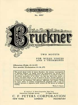 Bruckner: Offertorium and Ecce Sacerdos SATB published by Peters Edition