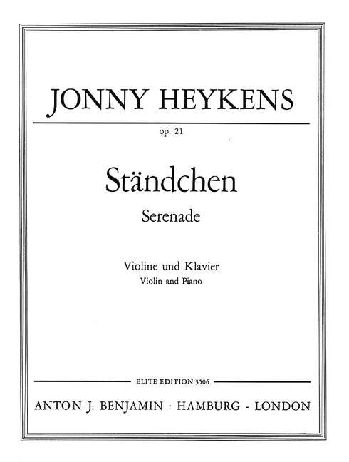 Heykens: Serenade Opus 21 No 1 for Violin & Piano published by Simrock