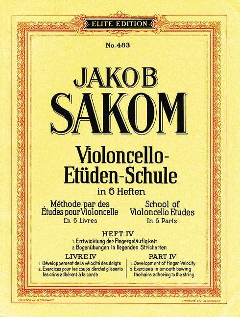 Sakom: School of Cello Studies Bk 4 published by Simrock