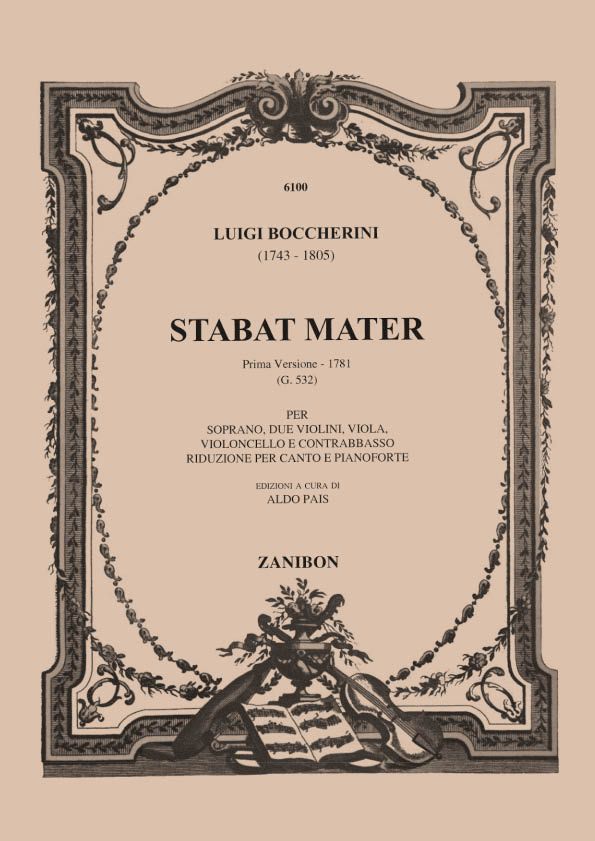 Boccherini: Stabat Mater First Version (1781) for Soprano & Piano published by Zanibon